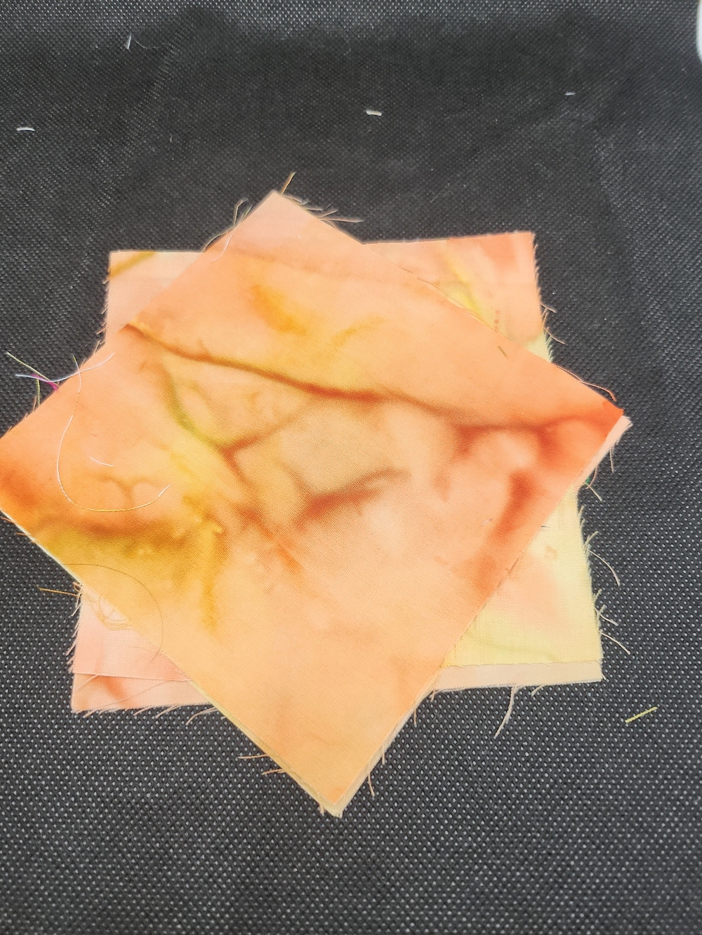 Orange Marble Batik 4 4.75 Inch Fabric Squares